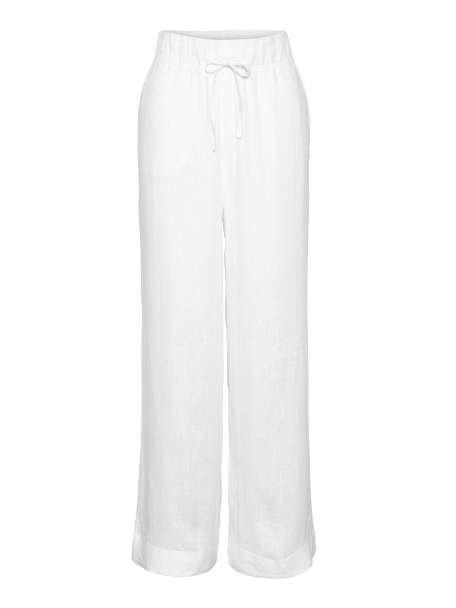 Immi Linen Pants - White - at home