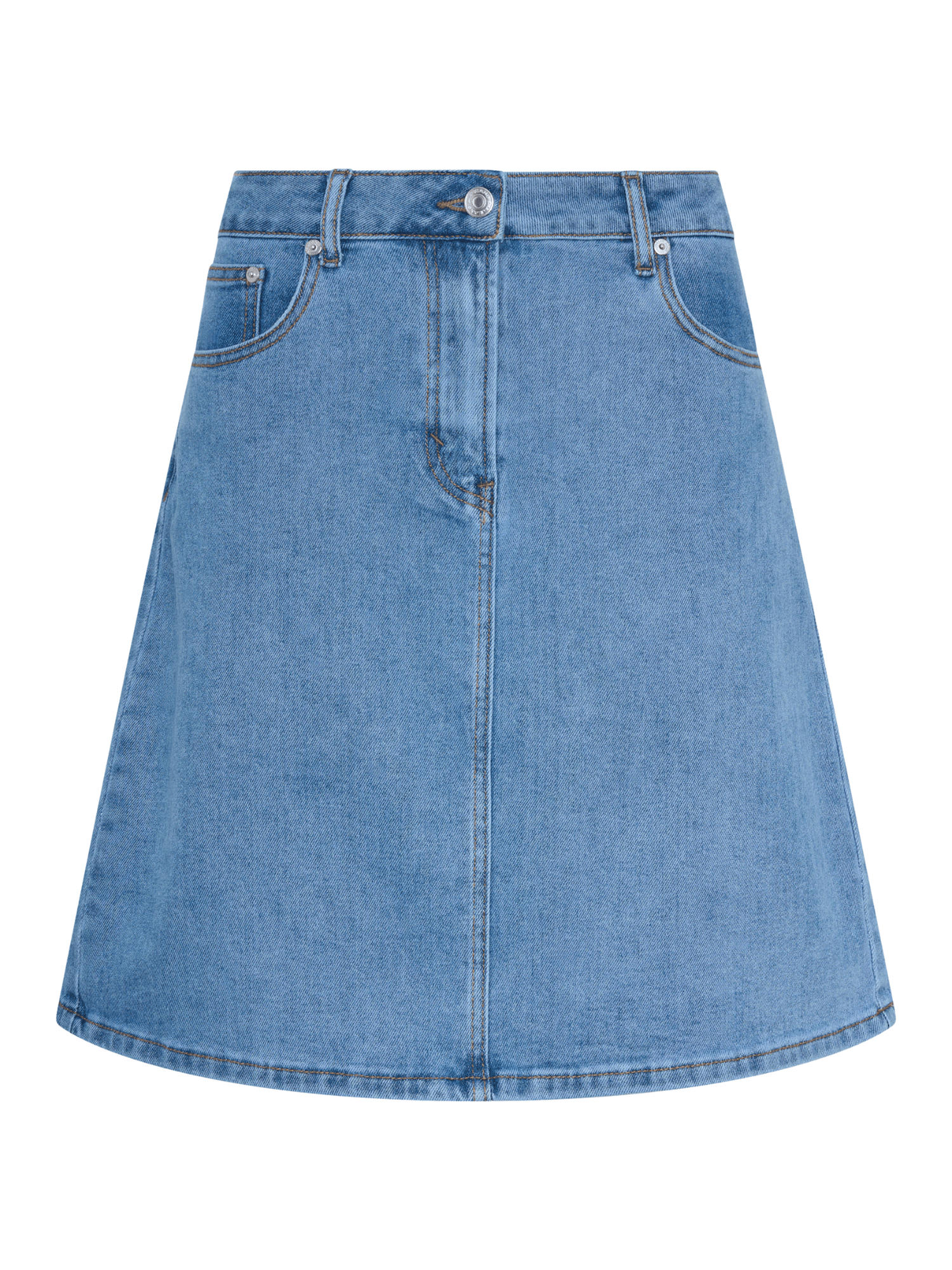 Iris Skirt - Light Blue Denim - at home