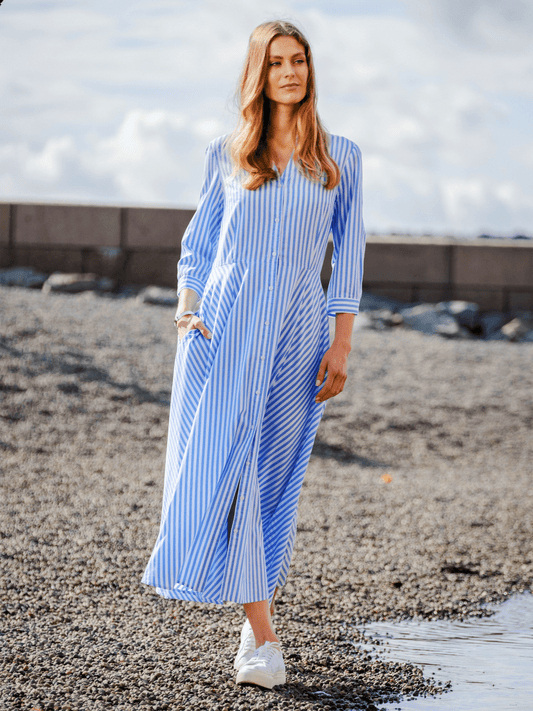 Isabelle Dress - Blue - at home