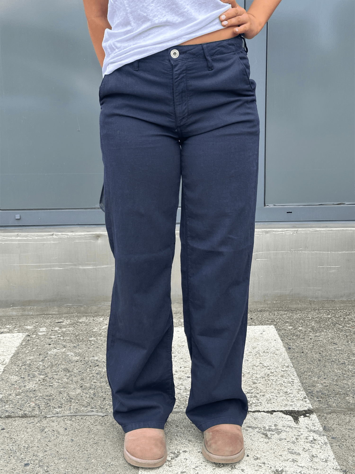 Isor Hybride Linbukse - Navy - at home