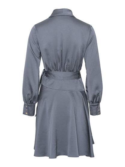 Iza Mini Dress - Grey - at home