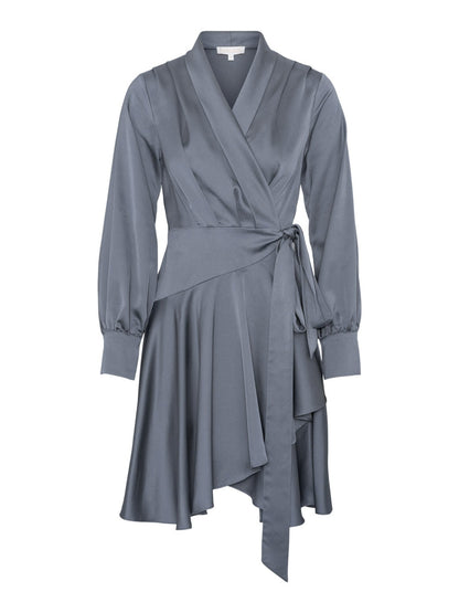 Iza Mini Dress - Grey - at home