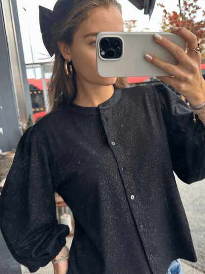 Jacket Glitter - Black - at home