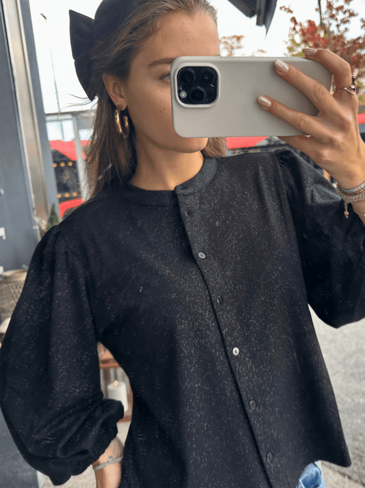 Jacket Glitter - Black - at home