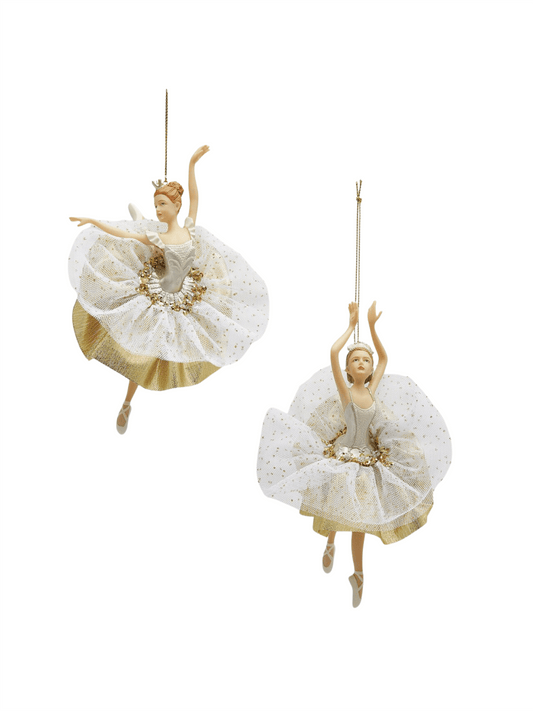 Julekule - Ballerina Gull 18cm - at home