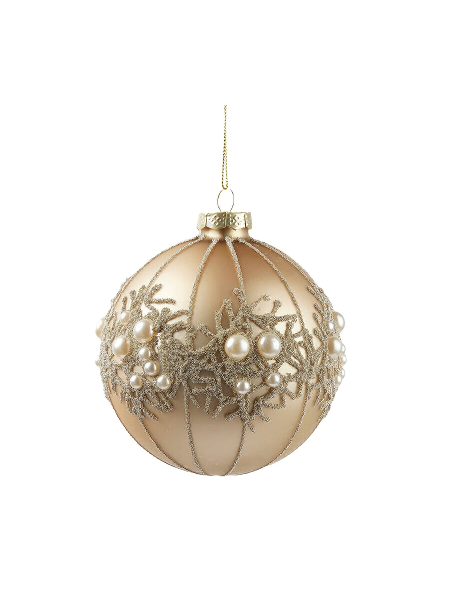 Julekule - Decopearl Light Gold 10cm - at home