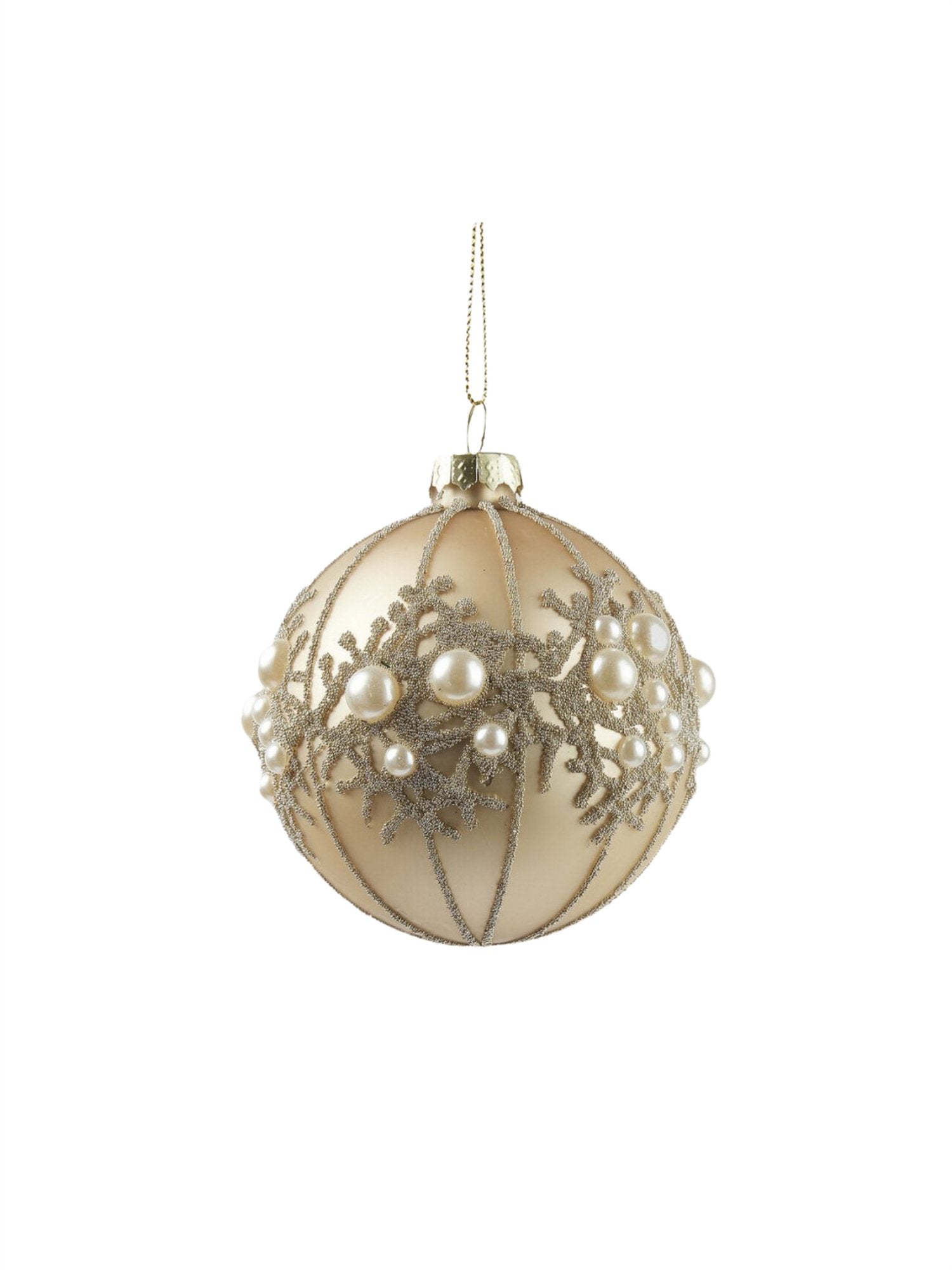 Julekule - Decopearl Light Gold 8cm - at home