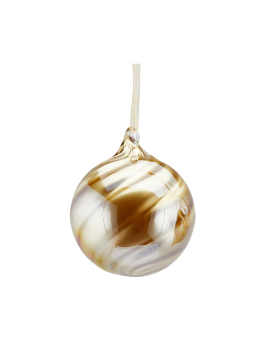 Julekule - Glass Spiral Gold 9cm - at home