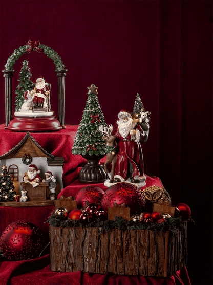 Julepynt - Nisse Med Reinsdyr LED 22cm - at home