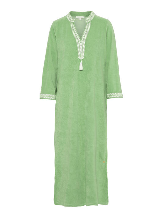 Kaftan Long Dress - Aspen Green - at home