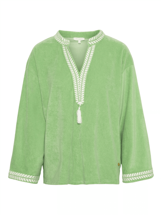 Kaftan Top - Aspen Green - at home