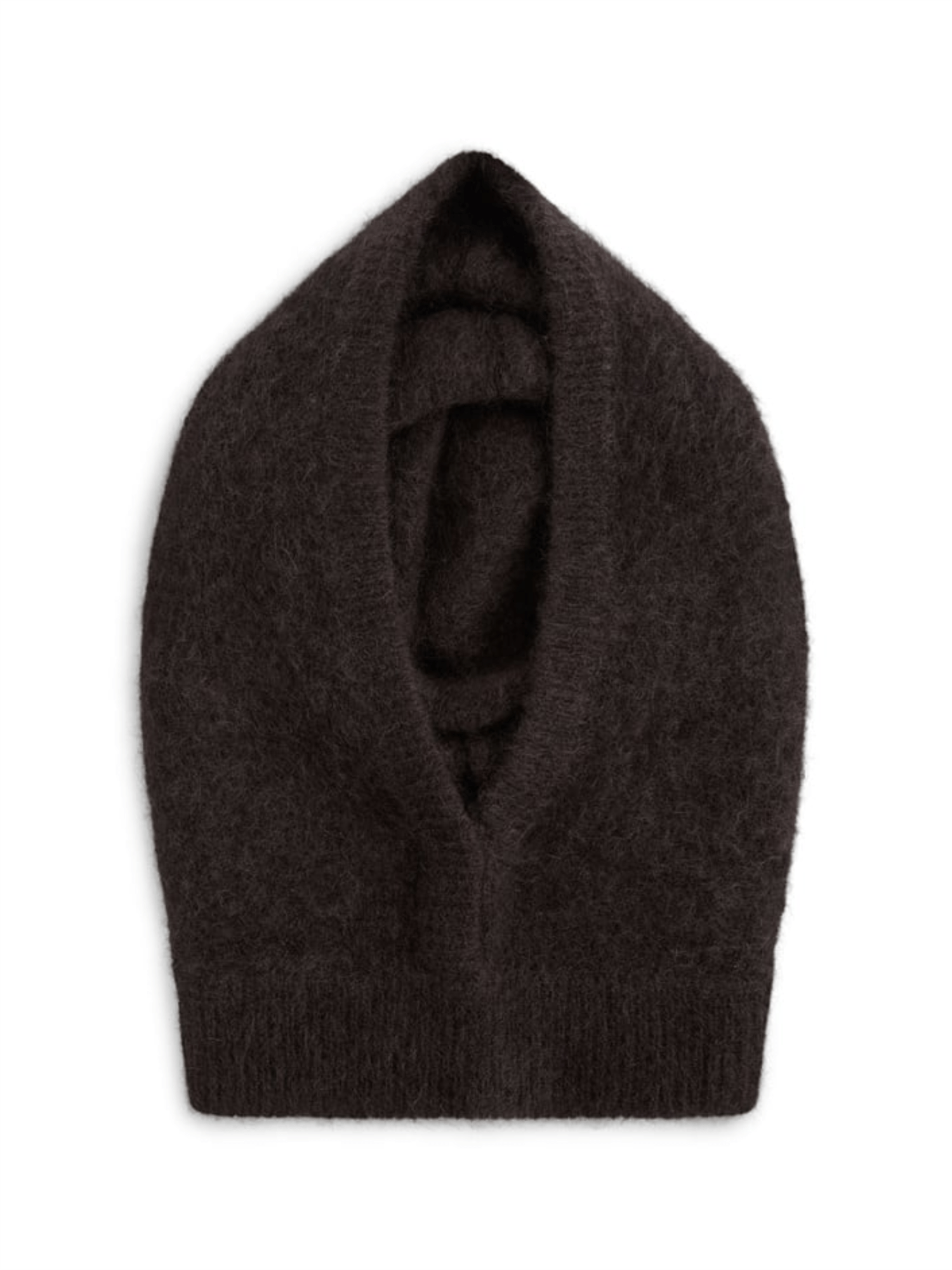 Kajsa Chunky Balaclava - Dark Brown - at home