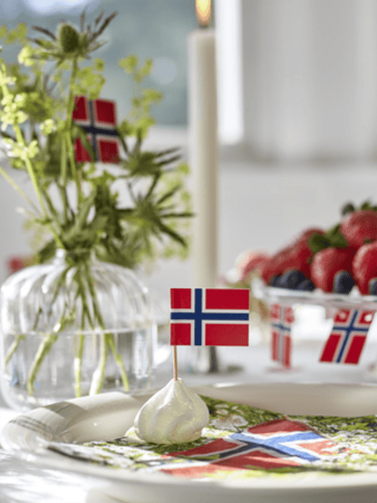Kakeflagg - Norske Flagg 24stk - at home