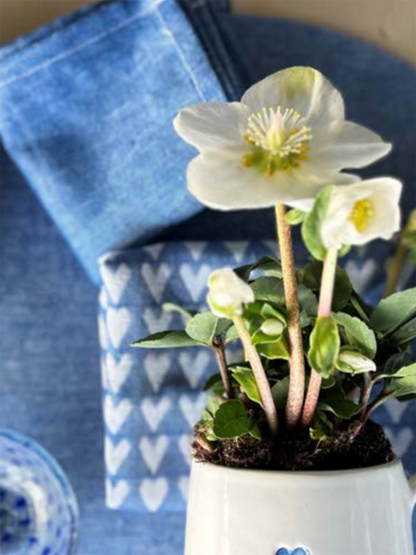 Kjøkkenhåndkle Med Hjerter - Blå - at home