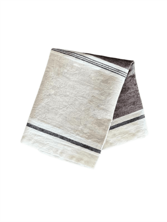 Kjøkkenhåndkle Med Striper - Natur/Brun - at home