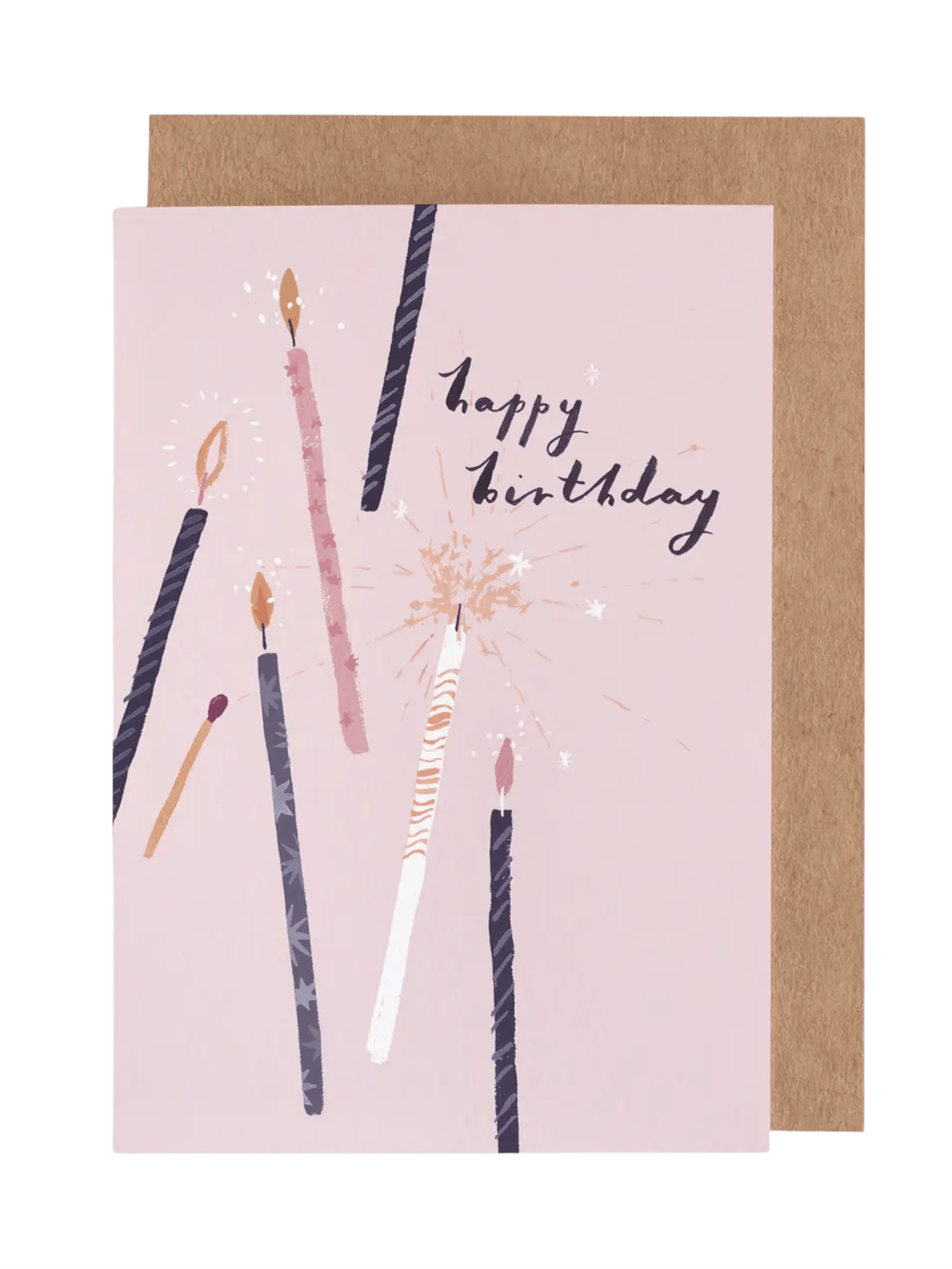 Kort 10.5x15cm - Birthday Candles - at home