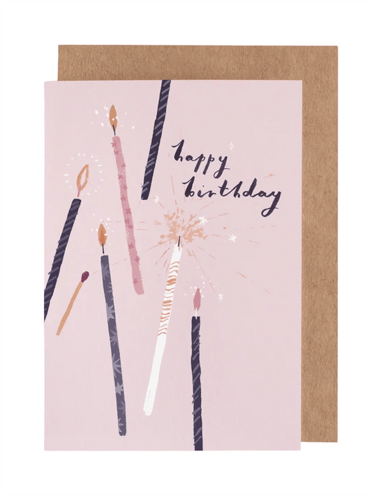 Kort 10.5x15cm - Birthday Candles - at home