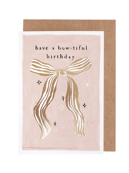 Kort 10.5x15cm - Bow - at home