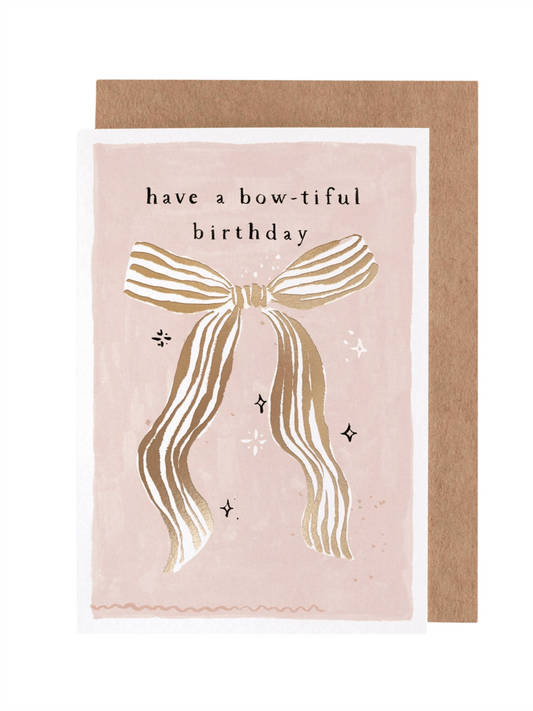 Kort 10.5x15cm - Bow - at home