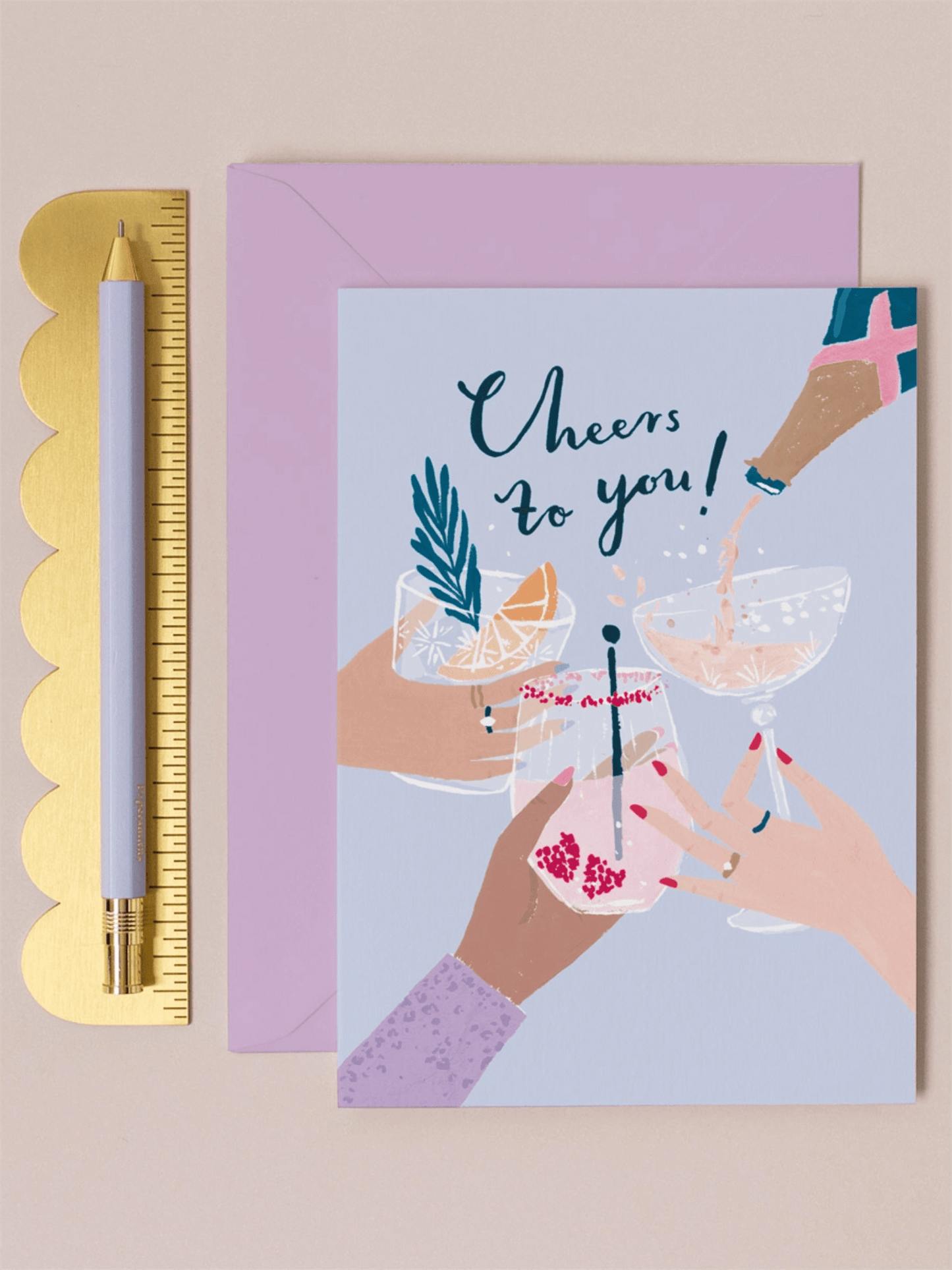 Kort 10.5x15cm - Cheers To You - at home