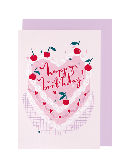 Kort 10.5x15cm - Cherry Cake - at home