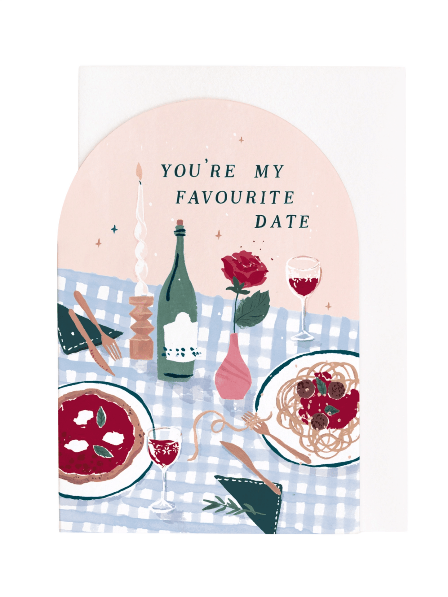 Kort 10.5x15cm - Favourite Date - at home