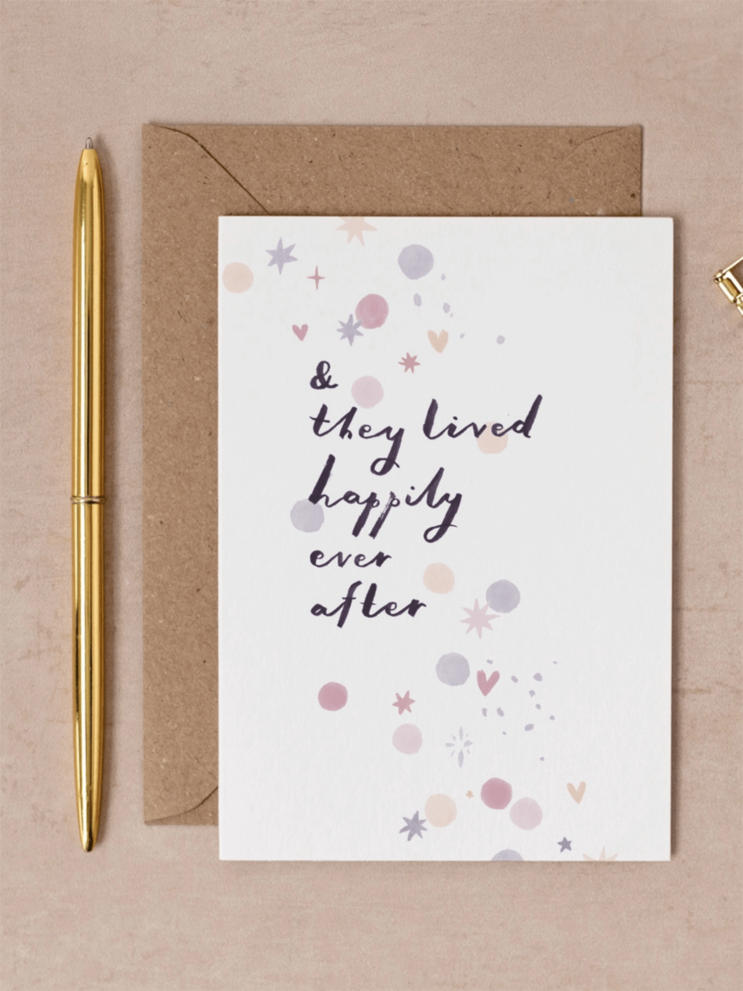 Kort 10.5x15cm - Happily Ever After - at home