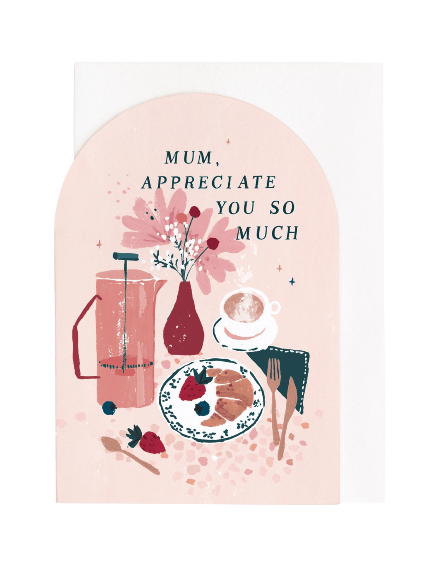 Kort 10.5x15cm - Mum Brunch - at home