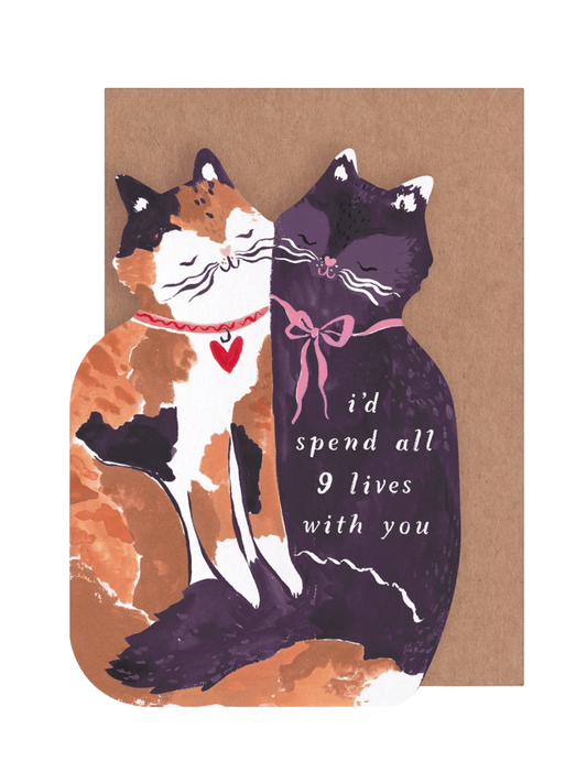 Kort 10.5x15cm - Nine Lives - at home