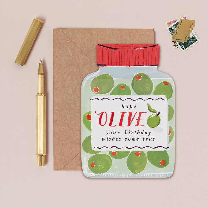 Kort 10.5x15cm - Olives - at home