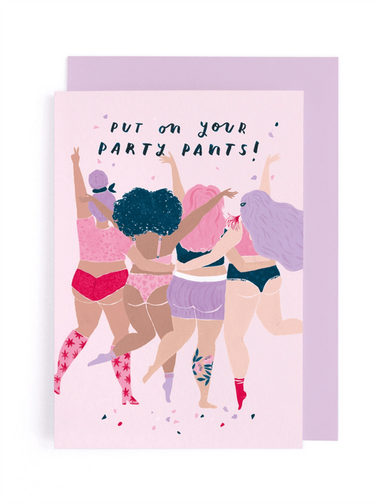 Kort 10.5x15cm - Party Pants - at home
