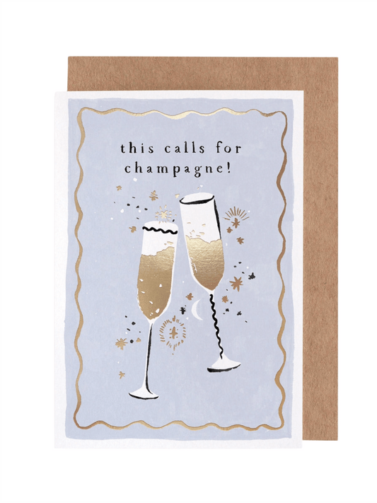 Kort 10.5x15cm - This Calls For Champagne - at home