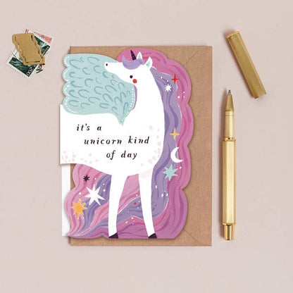 Kort 10.5x15cm - Unicorn - at home
