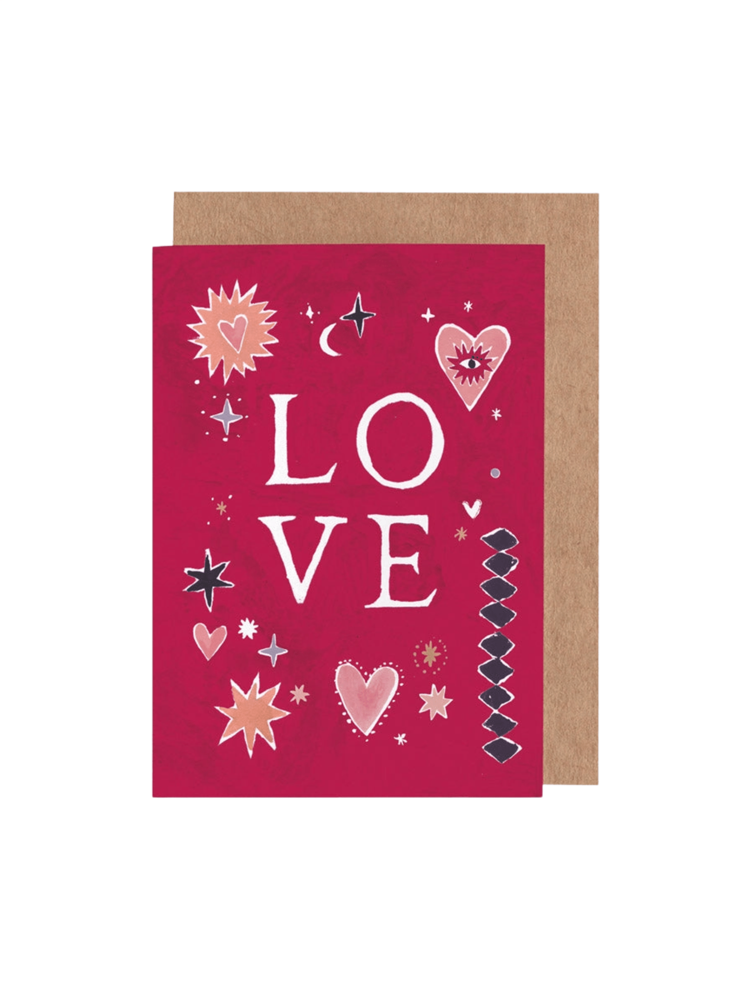 Kort 7,5x10,5cm - Hearts - at home