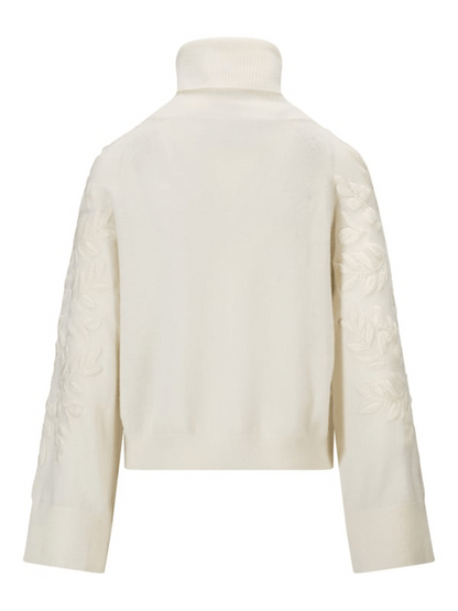 Laurie Wool Sweater - White - at home