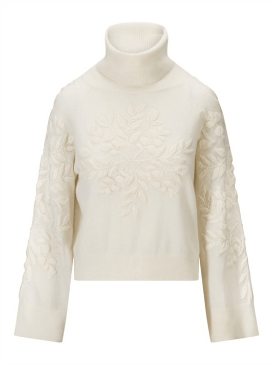 Laurie Wool Sweater - White - at home