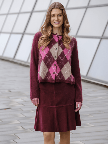 Leah Skirt - Wine - at home