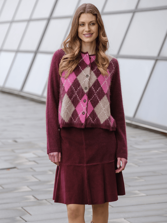 Leah Skirt - Wine - at home