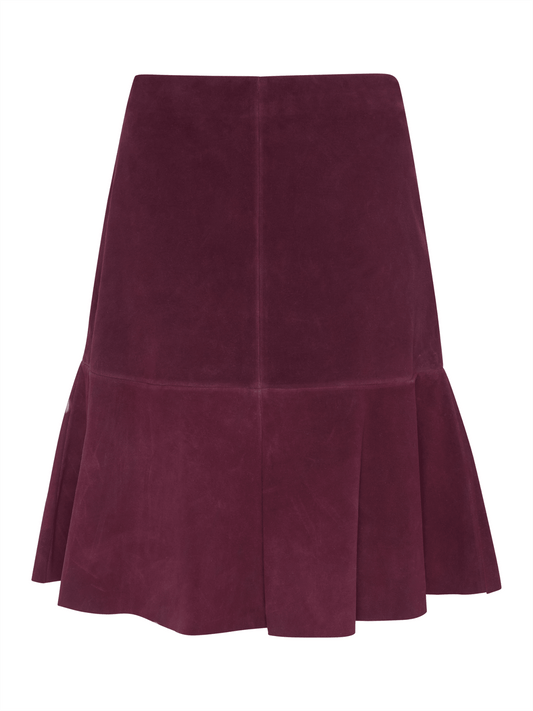 Leah Skirt - Wine - at home