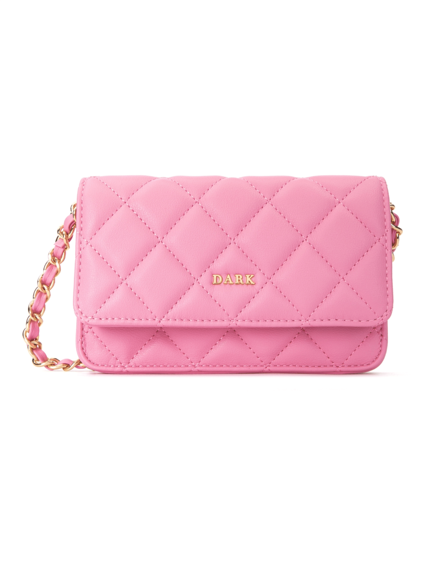 Leather Quilted Mini Bag - Bubblegum Pink - at home