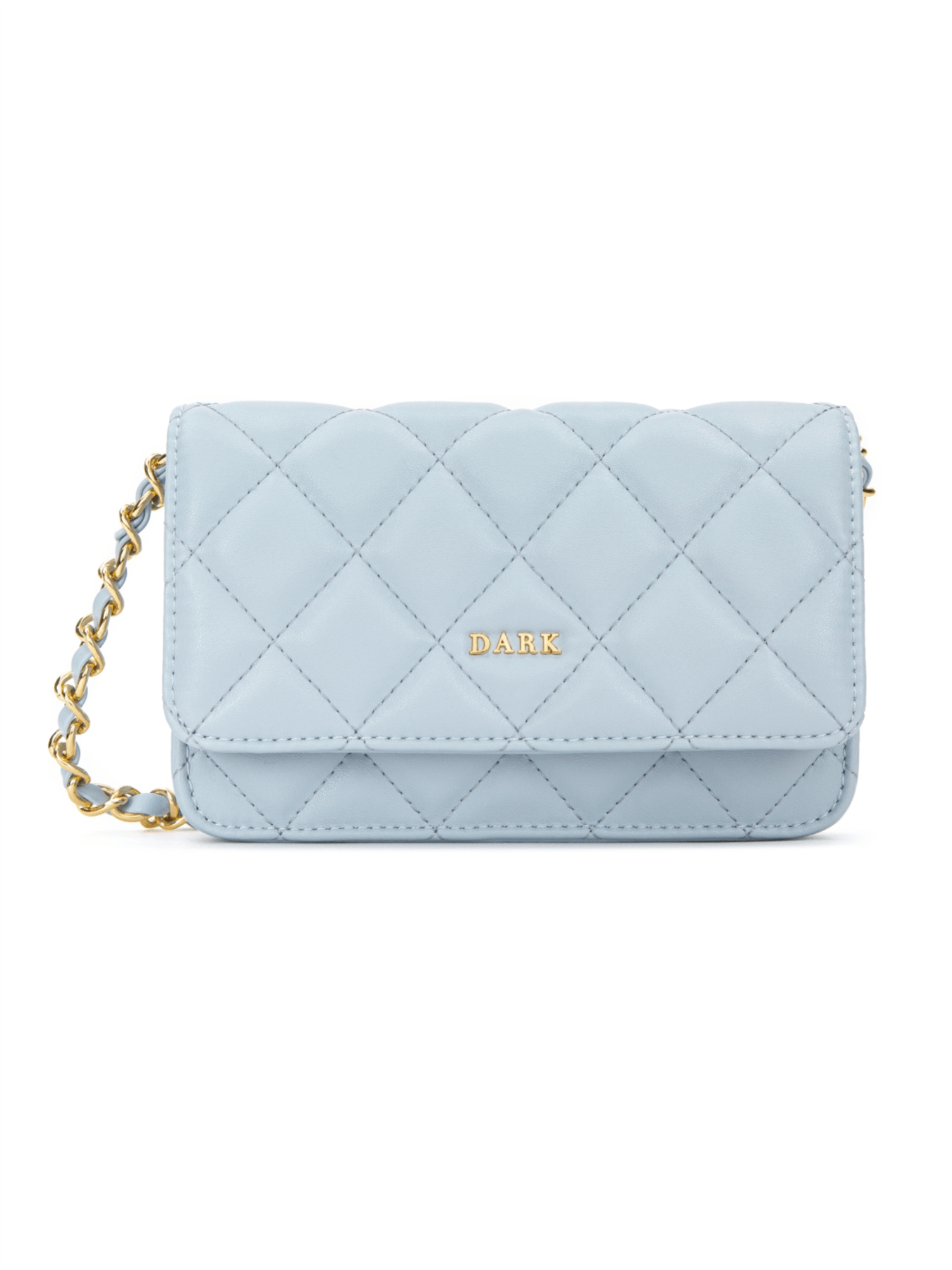 Leather Quilted Mini Bag - Ibiza Blue - at home