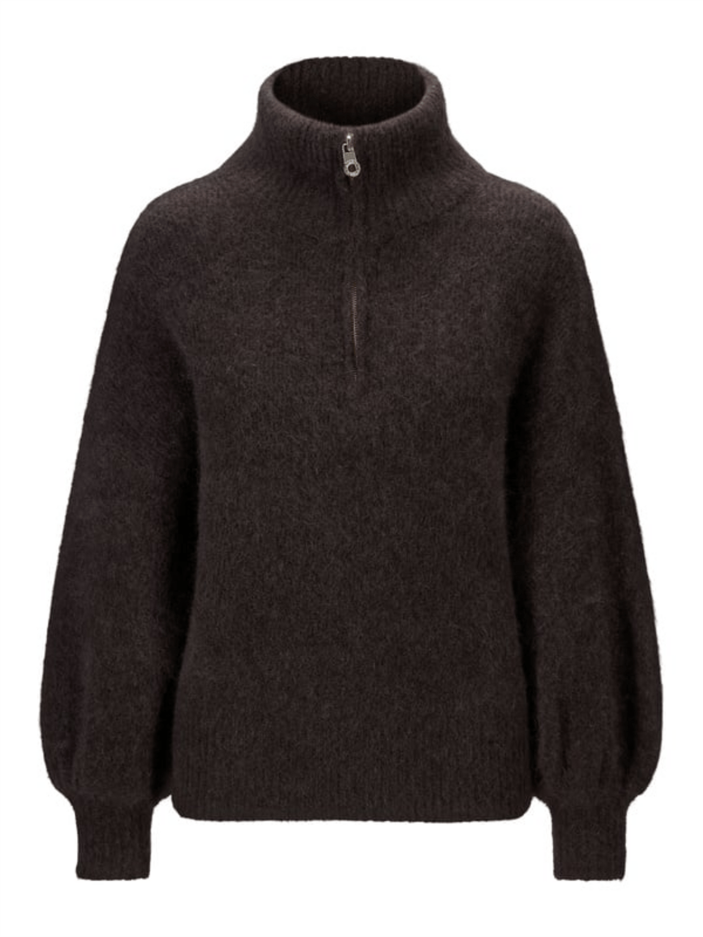 Li Chunky Sweater - Dark Brown - at home