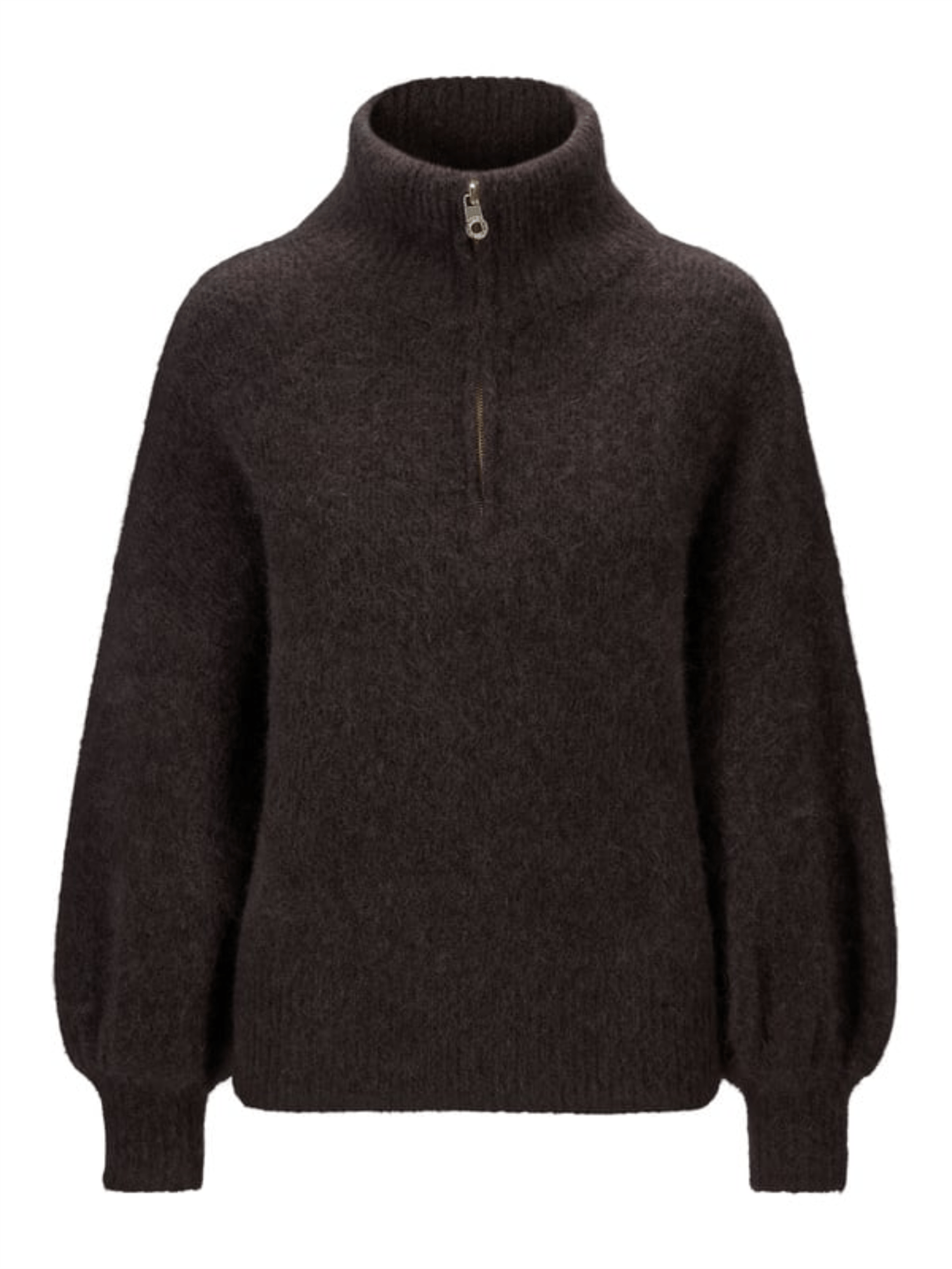 Li Chunky Sweater - Dark Brown - at home