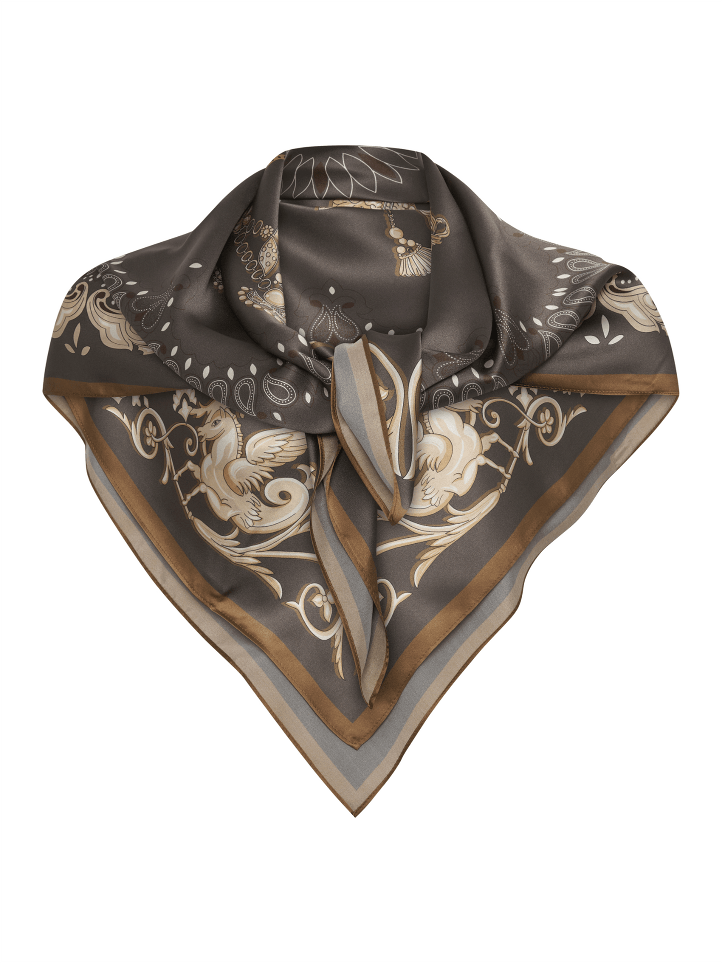 Lola Silk Scarf - Cappuchino - at home