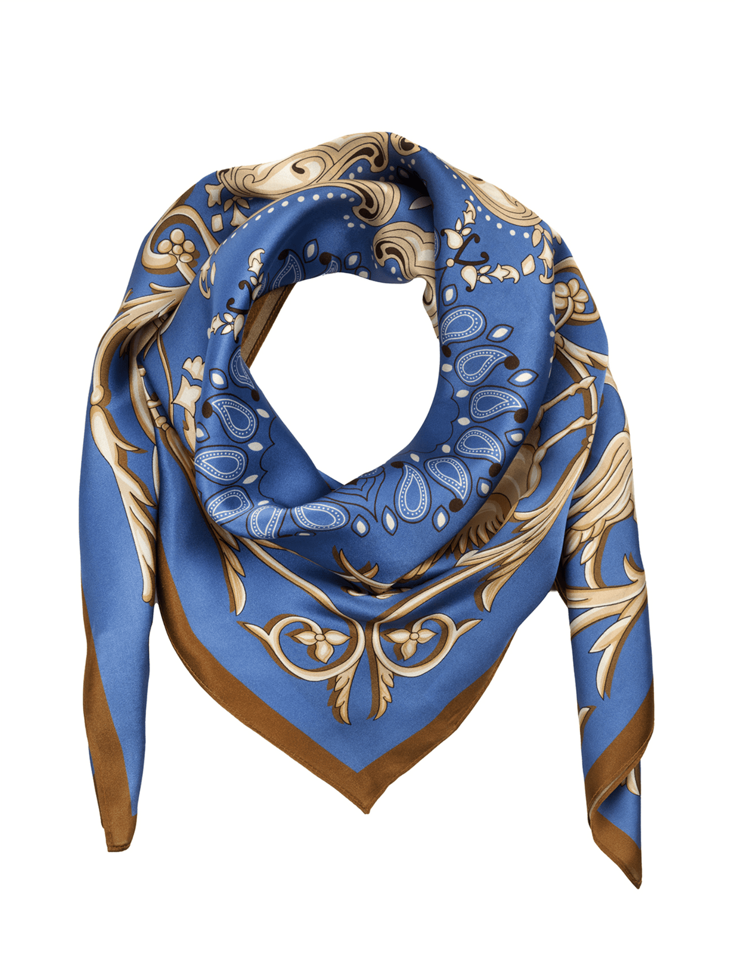 Lola Silk Scarf - Midnight Blue - at home