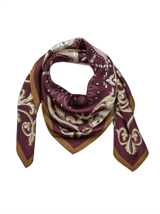 Lola Silk Scarf - Plum - at home