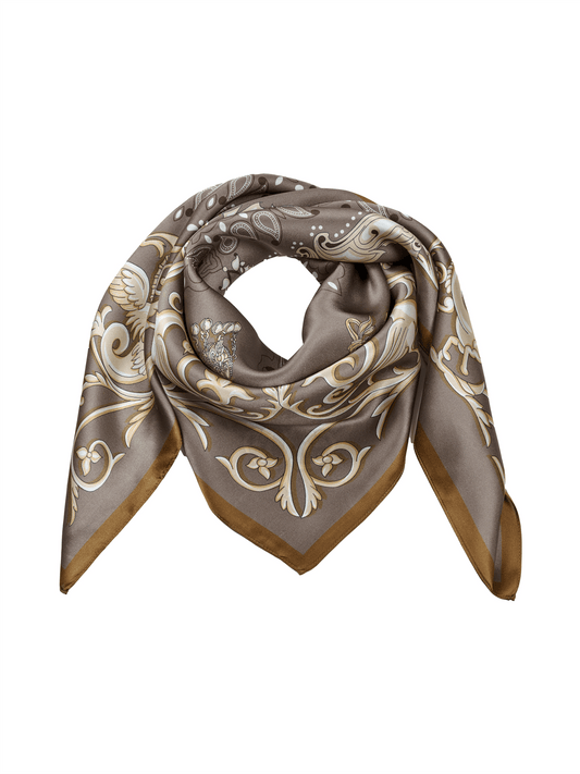 Lola Silk Scarf - Praline - at home