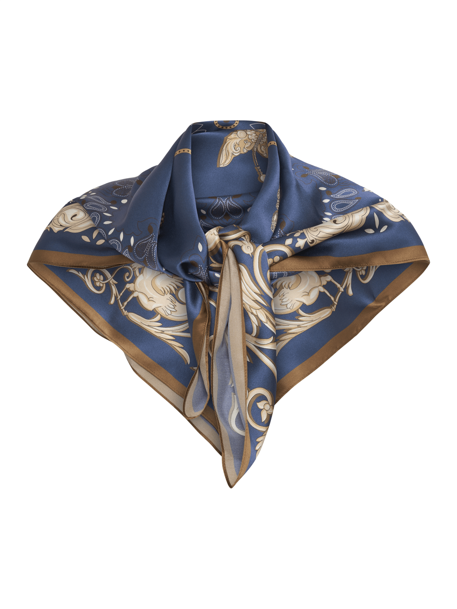 Lola Silk Scarf - Shaded Blue - at home