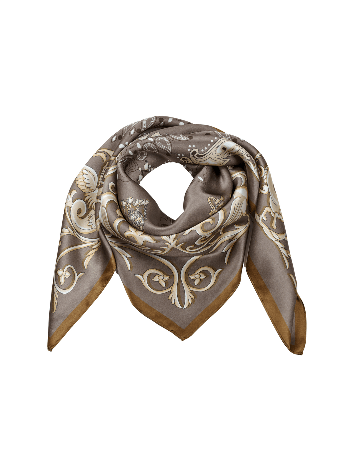 Lola Silk Scarf - Walnut - at home
