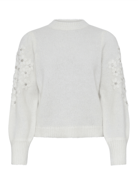 Mina Pullover - Offwhite - at home